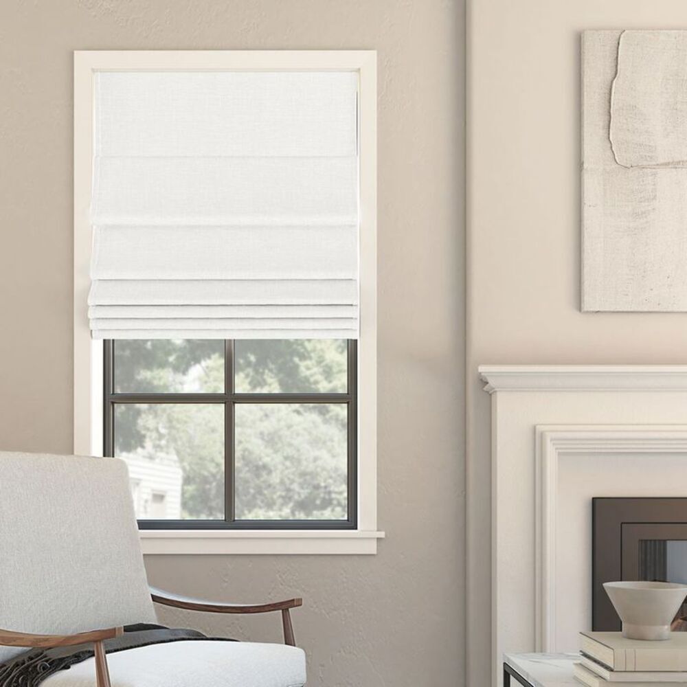 Sun Zero - 23"x64" Sun Zero Somerton Textured 100% Blackout C White